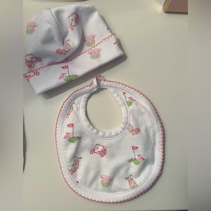 Newborn golf hat & bib - brand new
